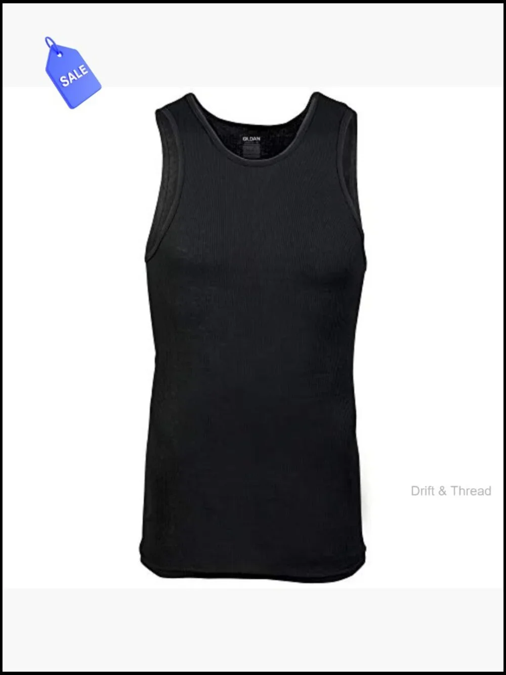5 Pack Men's Cotton Tank Tops Sleeveless Undershirts A-Shirts